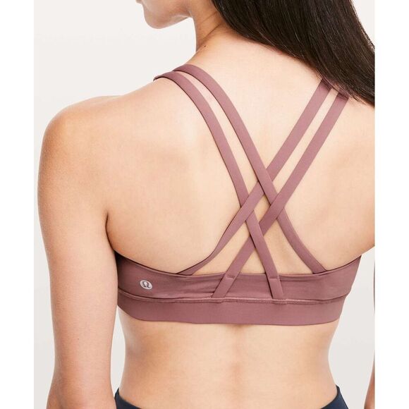 Lululemon Racerback Elastic Hem Mauve Sports Bra 6 - Picture 1 of 5